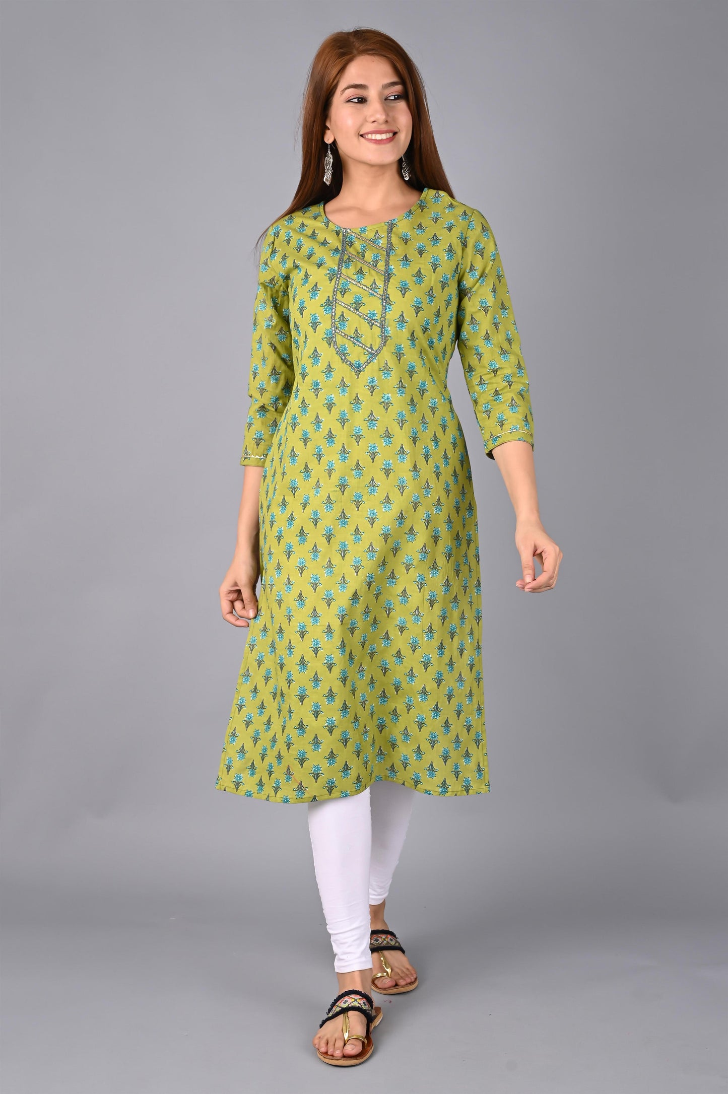 Women's Parrot Green kurta