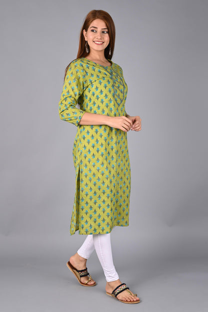 Women's Parrot Green kurta