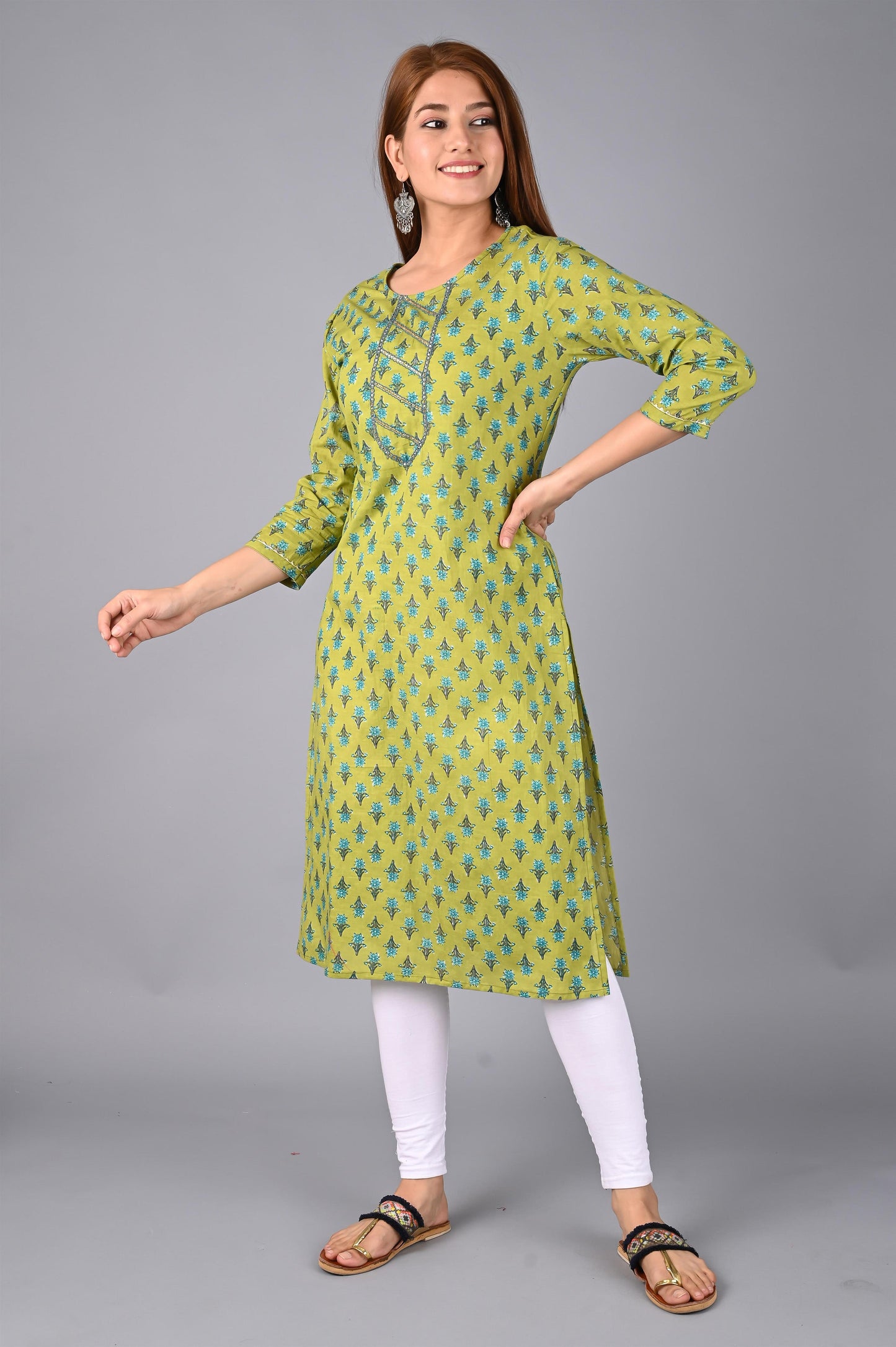 Women's Parrot Green kurta